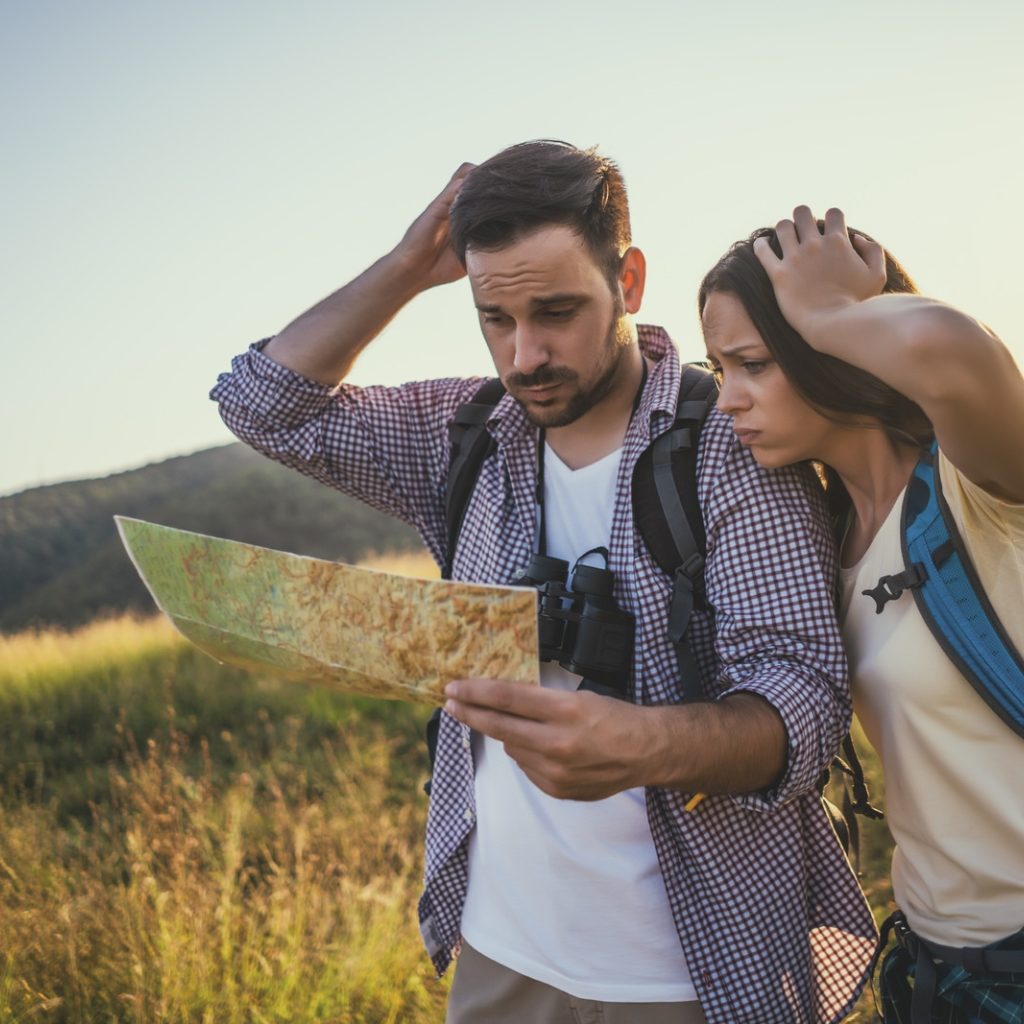 Lost Hikers Reading Map