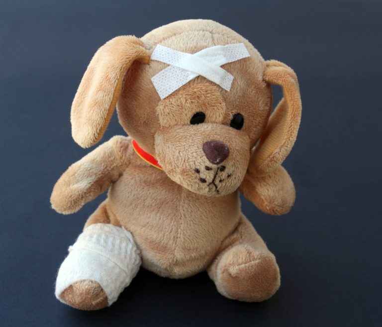 Toy Dog With Bandages