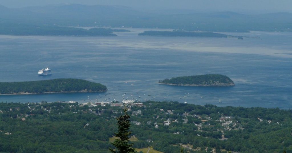 Overlooking Bar Harbor Maine