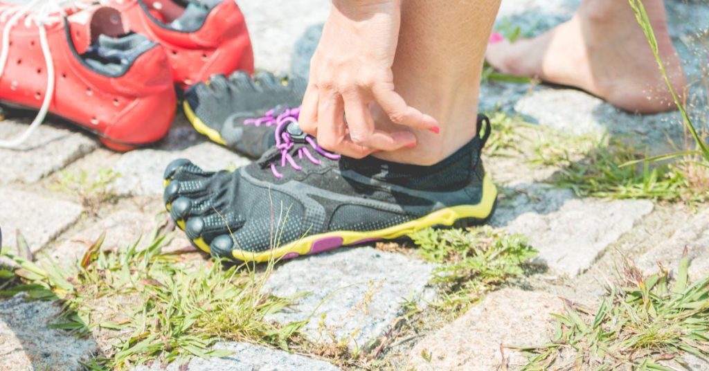 Pair of Hiking Toe Shoes