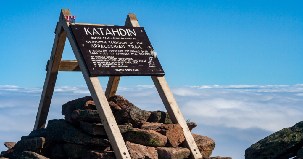 Appalachian Trail Sign Maine