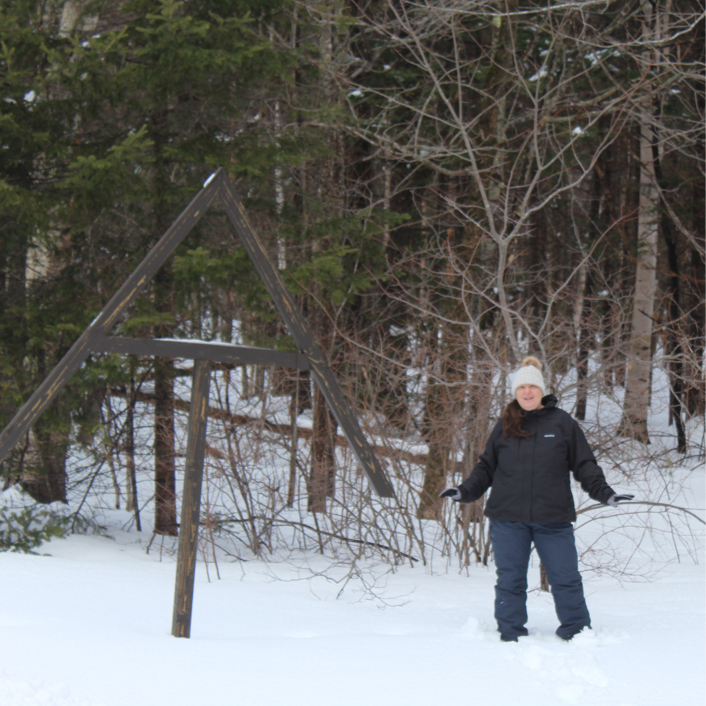 Starting a winter hike on a section of the Appalachian Trail in Maine