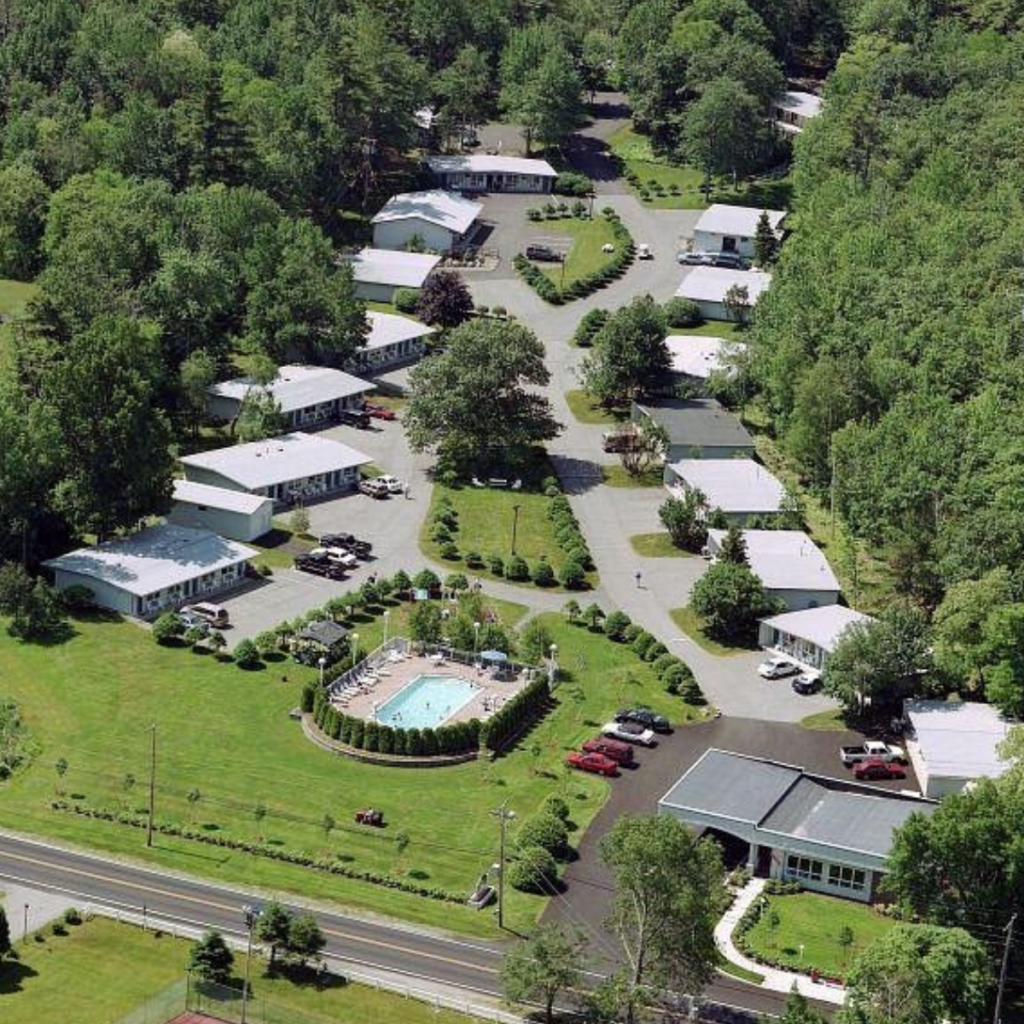 Aerial Photo of the grounds of the Bar Harbor Motel